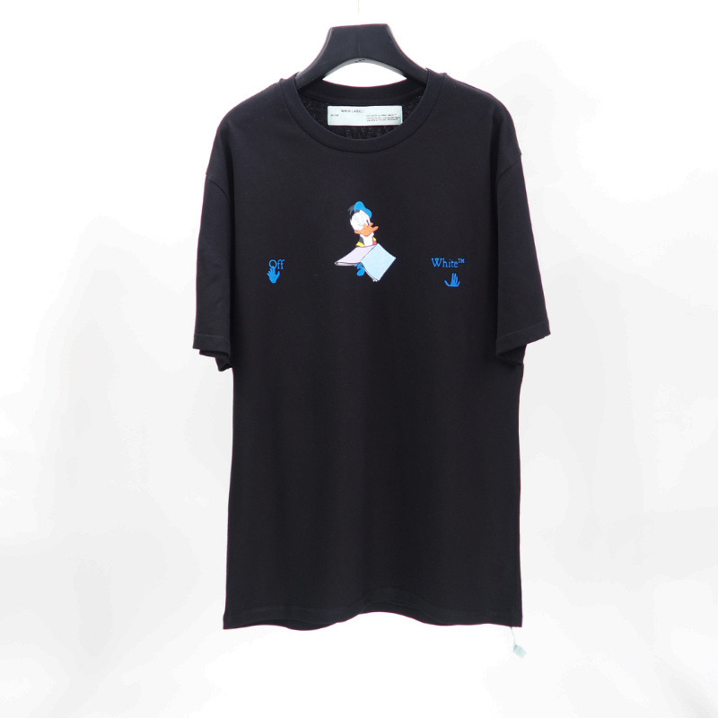 off潮牌white20ss夏季唐老鸭箭头印花短袖t恤男女同款一件代发