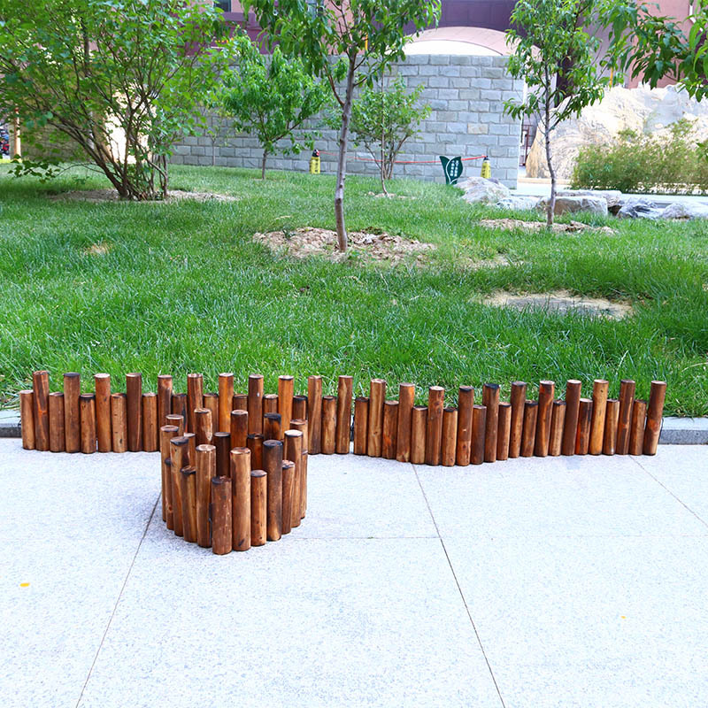 户外碳化防腐木栅栏花园围栏幼儿园装饰木桩护栏庭院室内阳台篱笆