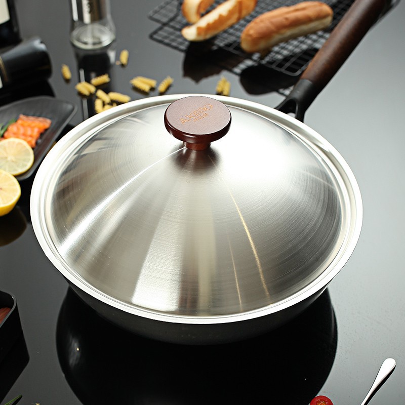 批量价另议阿西姆真不锈铸味铁锅无涂层不生锈炒锅fe802