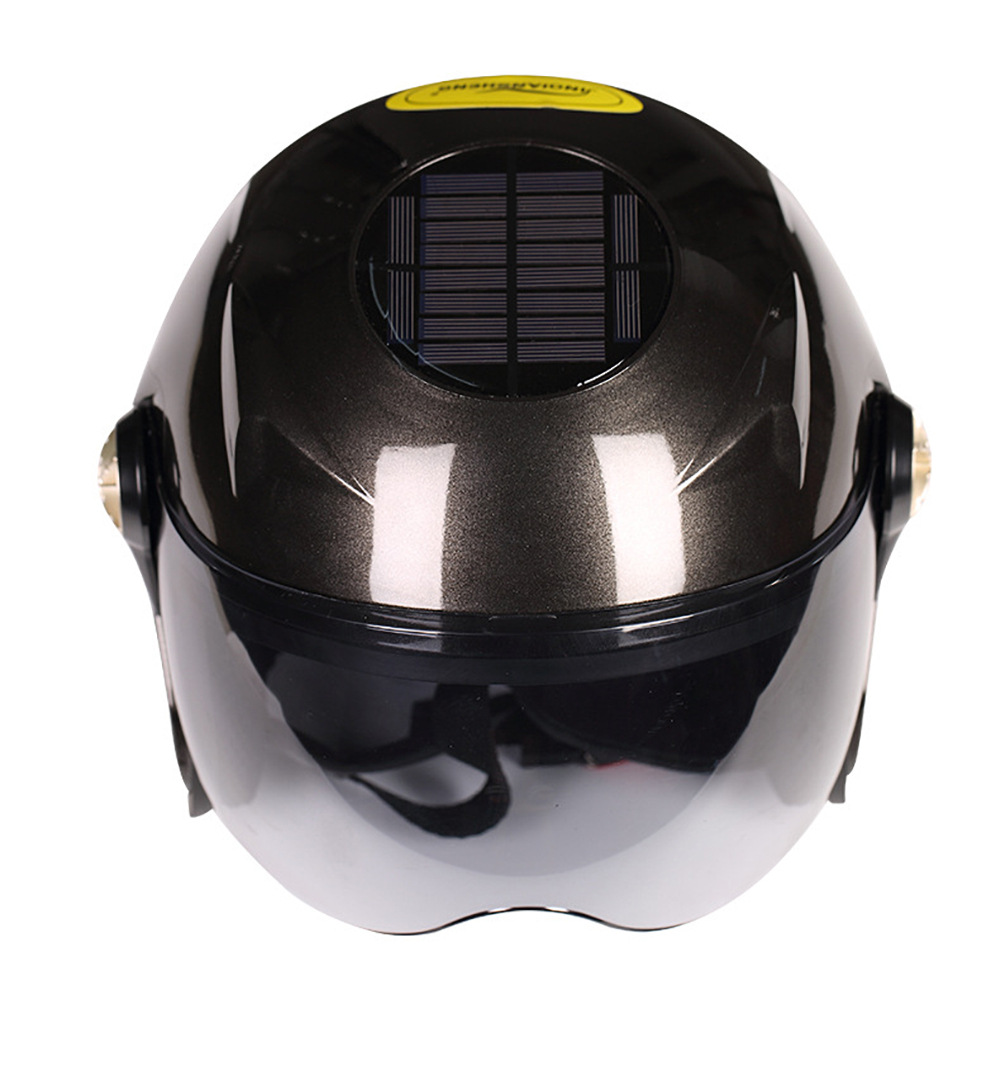 内置空调头盔 电动车智能蓝牙头盔 太阳能空调头盔 四季款