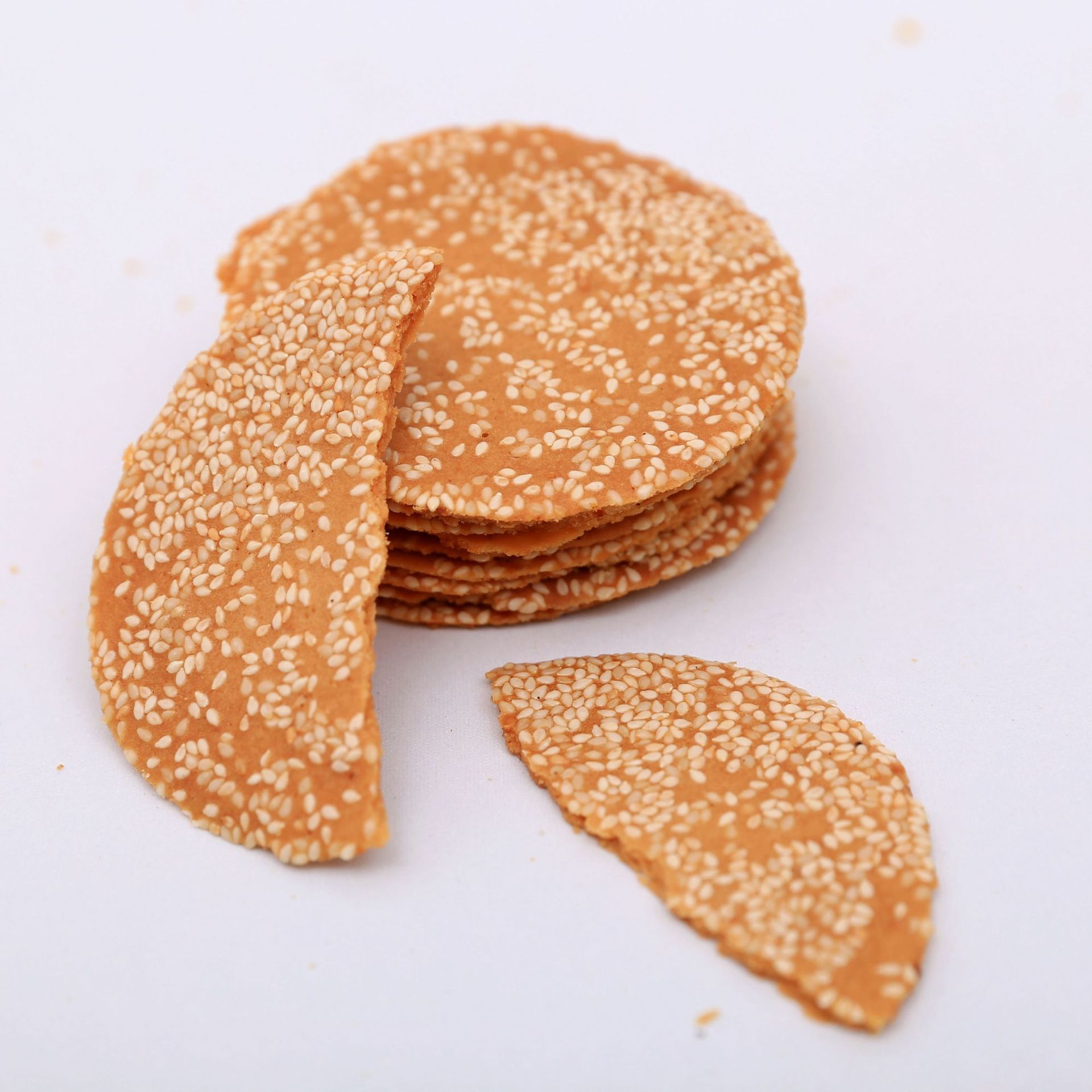 6 标签:无蔗糖芝麻饼手工制作薄脆饼零食小吃 