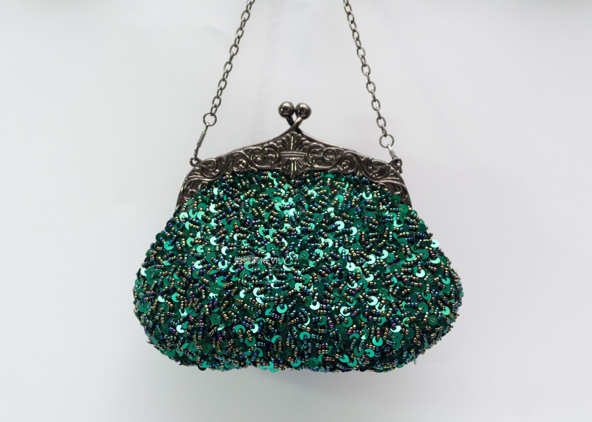 恺维莉手工珠绣包复古民国风旗袍包舞会派对亮片包跨境热款晚宴包