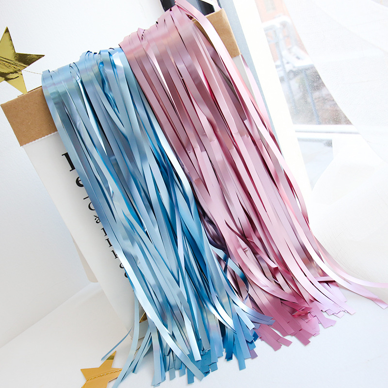 银色拱门流苏雨丝帘网红生日派对背景墙装饰结婚婚礼房间布置彩带