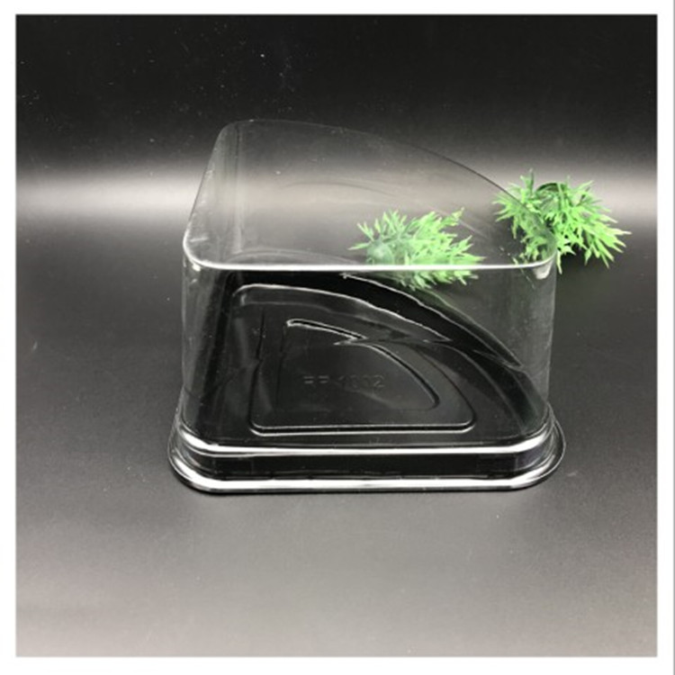 8寸切4块角包塑料包装盒三角形扇形奶酪慕斯切芝士烘焙透明包装盒