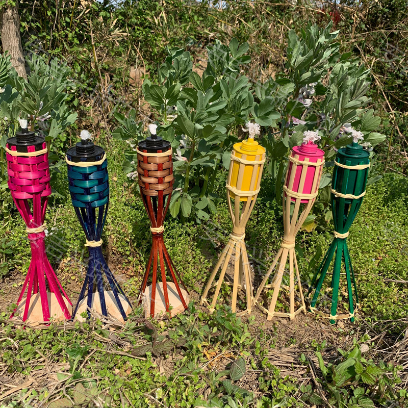 工厂现货 竹火把 竹火炬 竹灯 火把节 婚庆节庆篝火露营竹灯