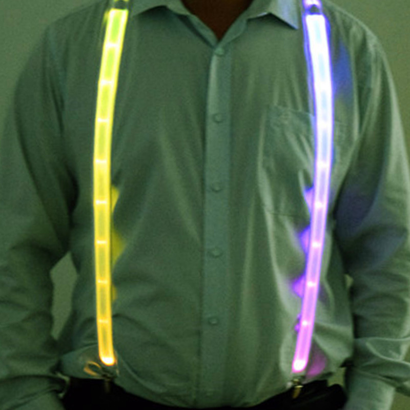 Led Light-Emitting Suspenders Men's Women's Adult Chest Straps Christmas Entertainment Light-Emitting Straps