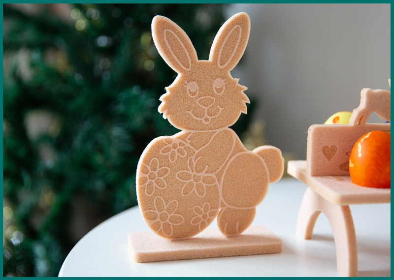 跨境复活节兔子 diy挂件 家居饰品蛋装饰 儿童益智力手工毛毡玩具