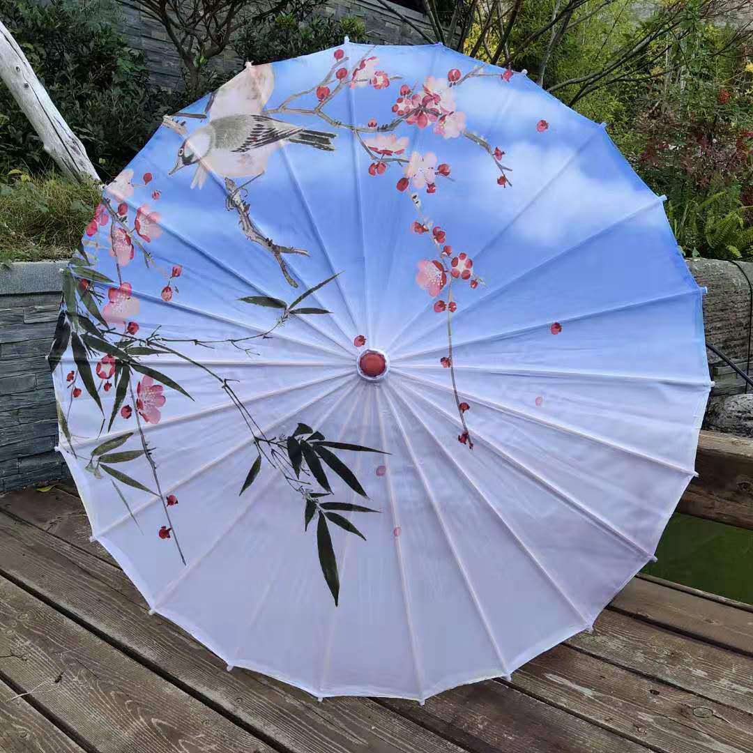 古风画工艺油纸伞手工制作防小雨吊顶装饰场景拍照舞蹈走秀绸布伞