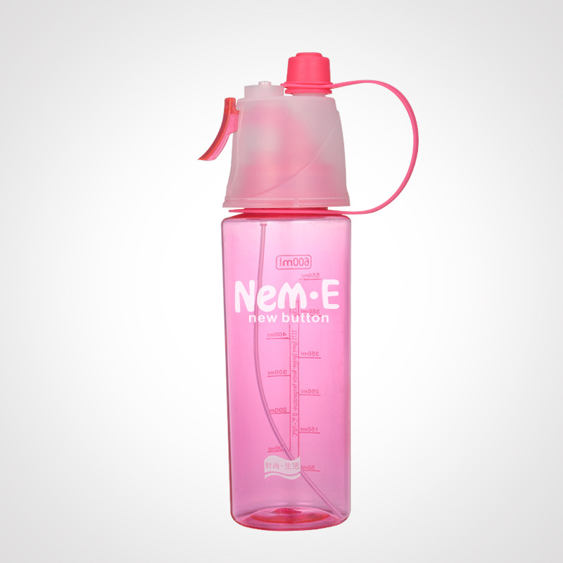 Pc Spray Cup Children's Men's and Women's Plastic Water Cup Student Outdoor Sports Tiktok Portable Cup Gift Advertising Tea Cup