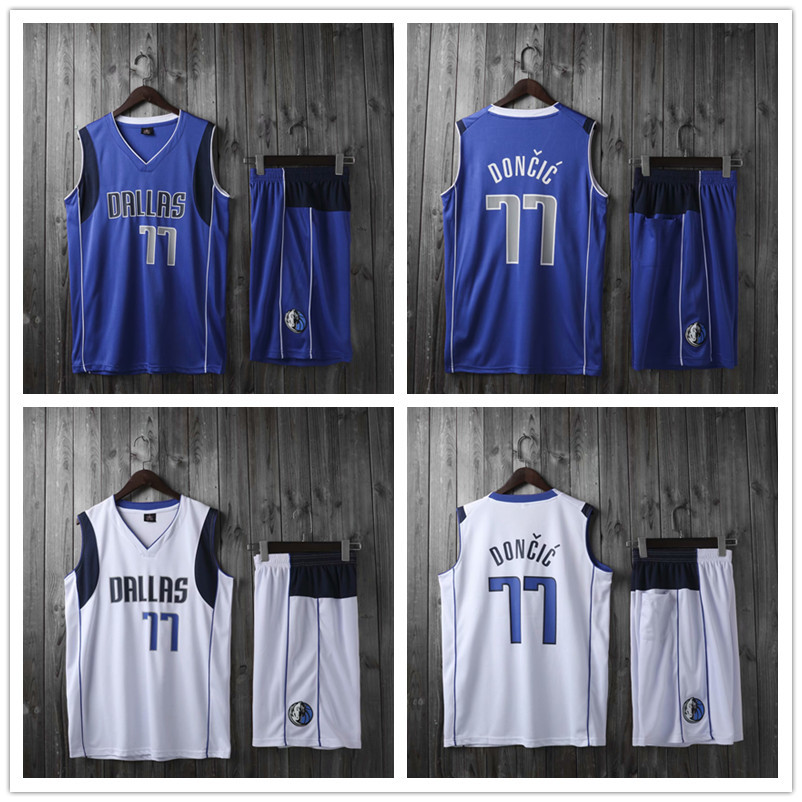 定制成人篮球服套装猛龙队洛瑞独行侠队77号球衣印字印号一件代发