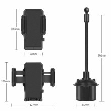 汽车车载水杯杯座手机支架软管可弯曲角度可调节导航支架创意支架