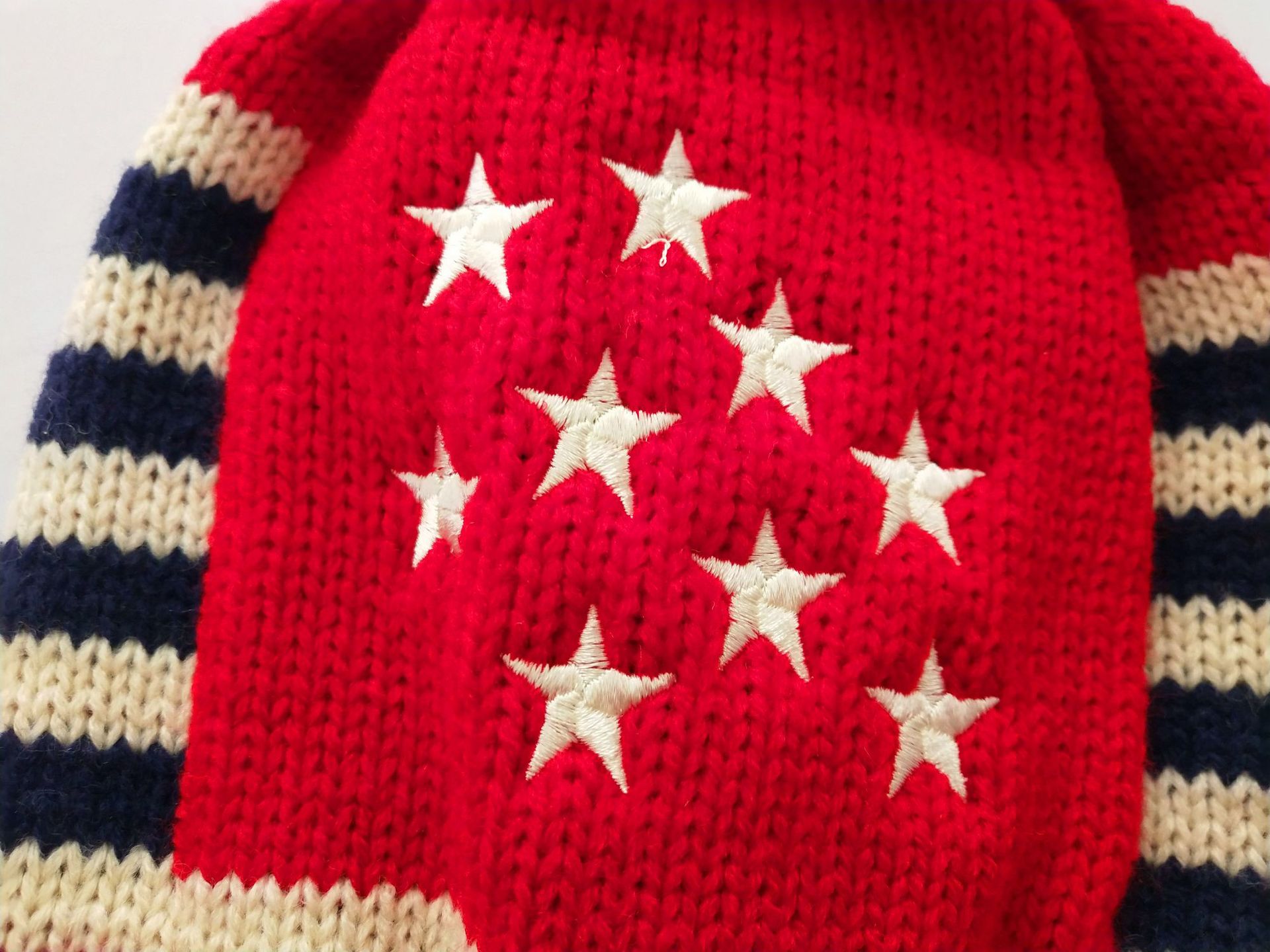 Cross-Border Knitted Hat Source Manufacturers Customize US Stars and Stripes Wool Hat to Map and Sample Foreign Trade Order Production