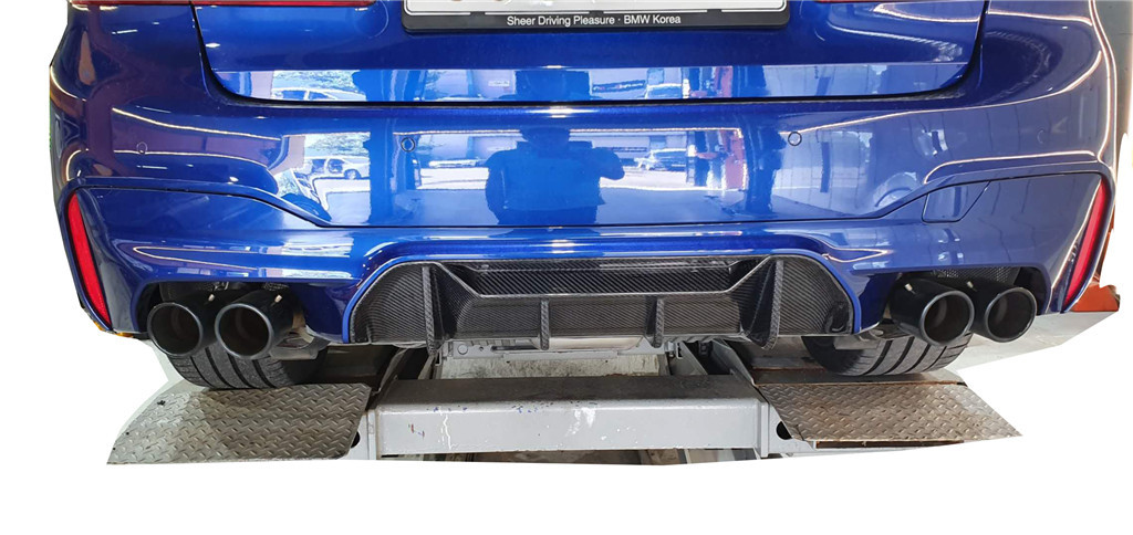 适用于宝马f90后唇改装干式碳纤维新5系m5扰流板替换式工厂包邮