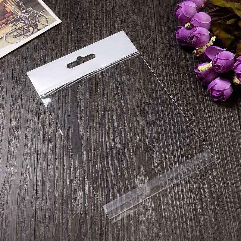 东莞厂家批发opp卡头袋加厚纸杯塑料包装袋opp不干胶自粘挂孔袋-阿里