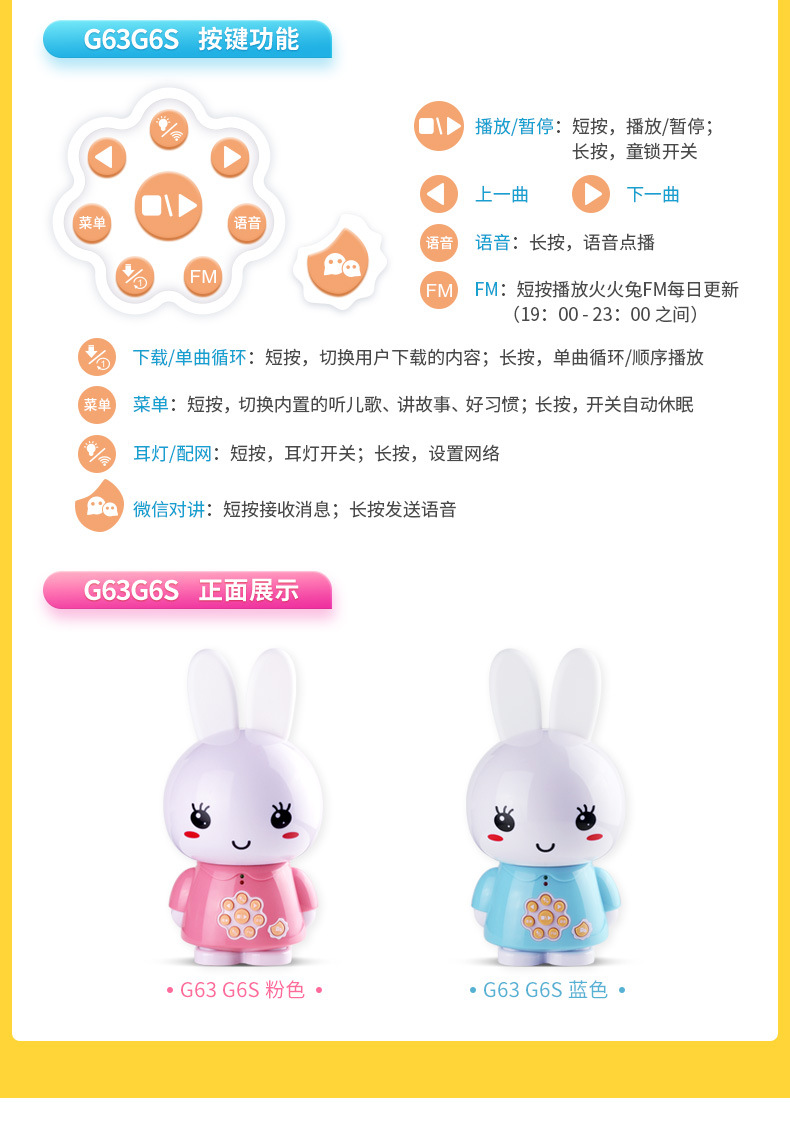 火火兔g6儿童早教机g6swifi婴幼儿童宝宝故事机学习机智能早教机