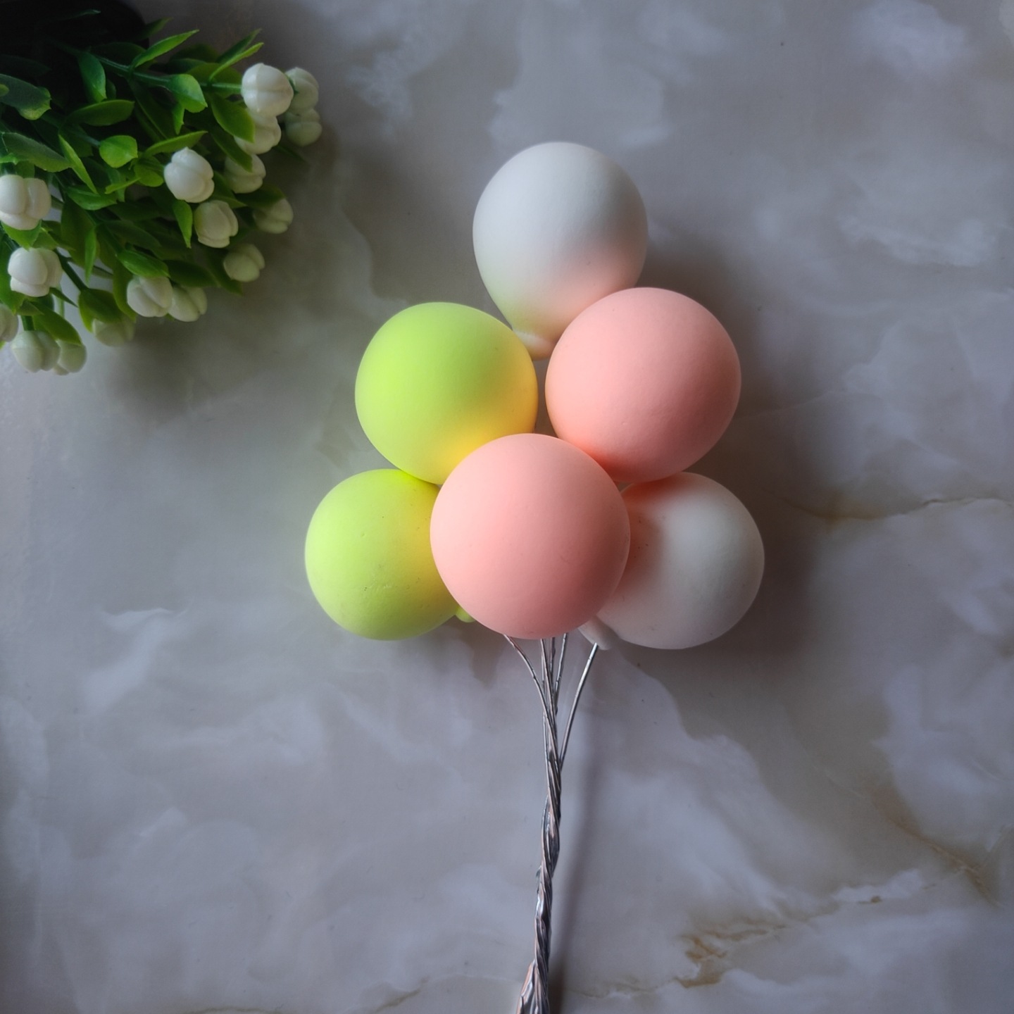 跨境采购馨睿汽车摆件仪表台装饰告白气球树卡通蛋糕装饰气球6球