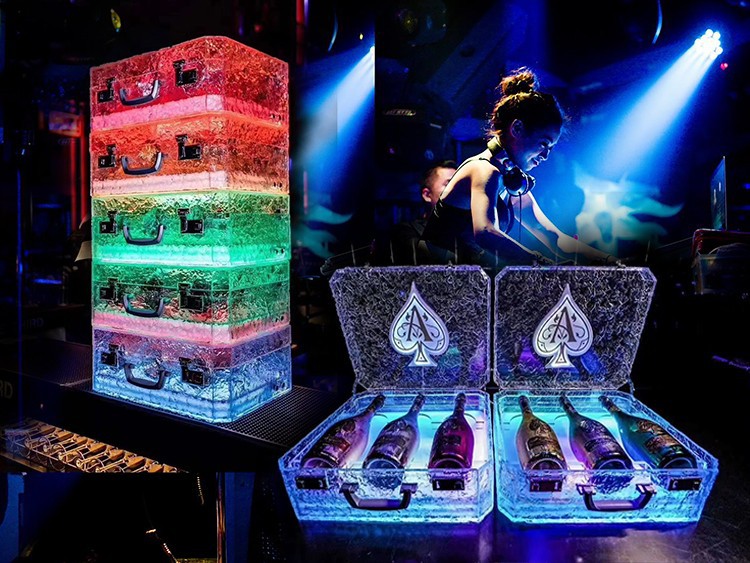 工厂定制黑桃a香槟酒箱冰封发光香槟神龙套装酒座酒吧ktv酒架酒具