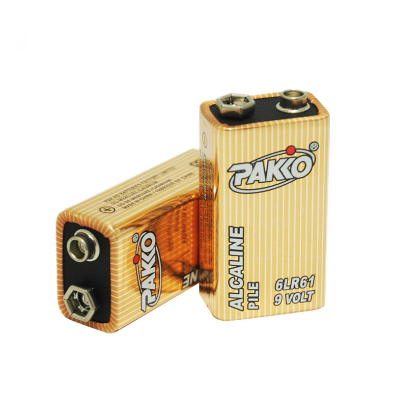 高性能9v电池碱性 6lr61电池 烟雾报警器 万用表 玩具报警器pakko