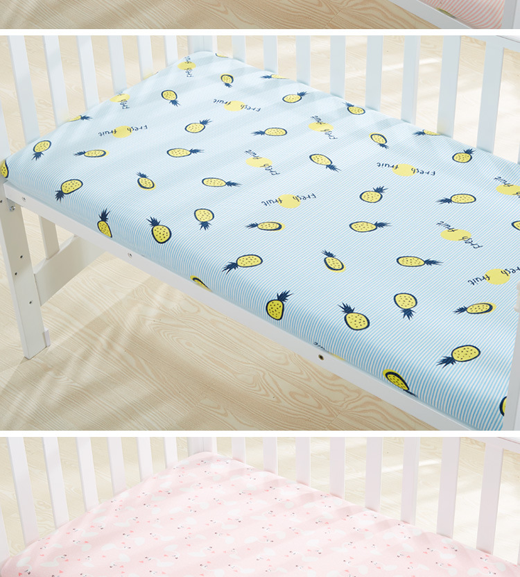婴儿床床单纯棉床笠新生儿床上用品宝宝纯棉床罩幼儿园床垫套定制