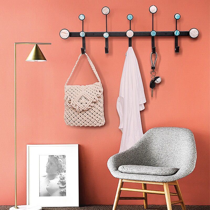 挂衣钩壁挂墙壁创意轻奢钥匙挂钩客厅玄关衣服衣架免打孔挂衣架