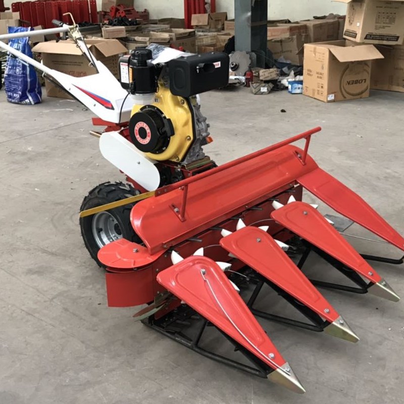 手推式玉米秸秆收割机 山区柴油动力割玉米杆机器 家用小型割苞米