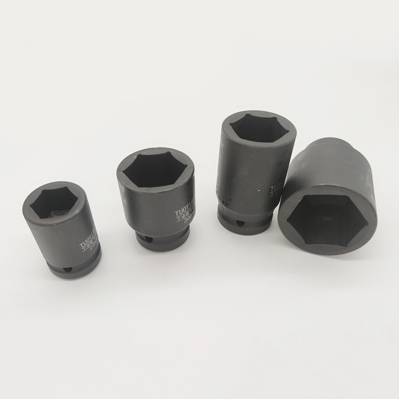 3/4重型六角套筒头铬钒钢加长气动19方孔重套筒风炮五金工具批发