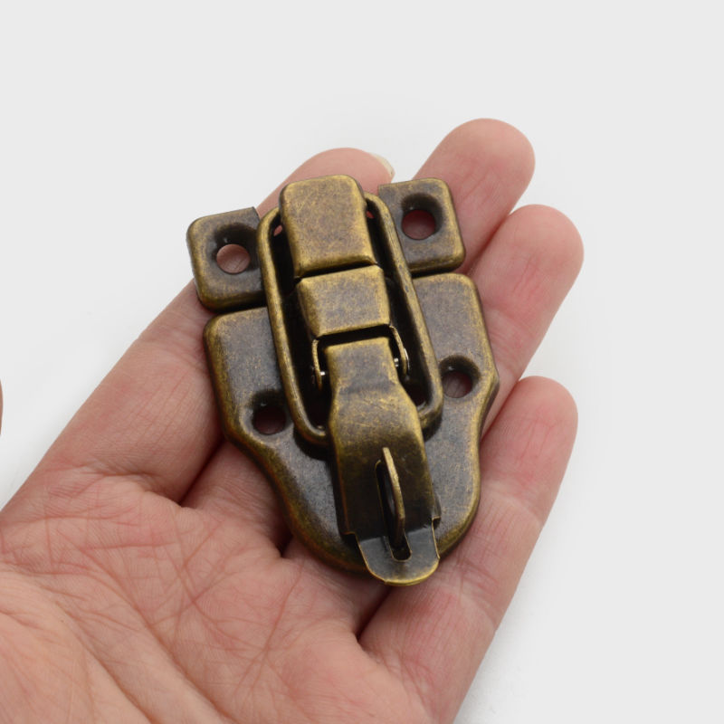 仿古鸭嘴扣暗箱扣木盒搭扣首饰盒礼盒锁扣包装盒可挂锁搭扣 锁扣