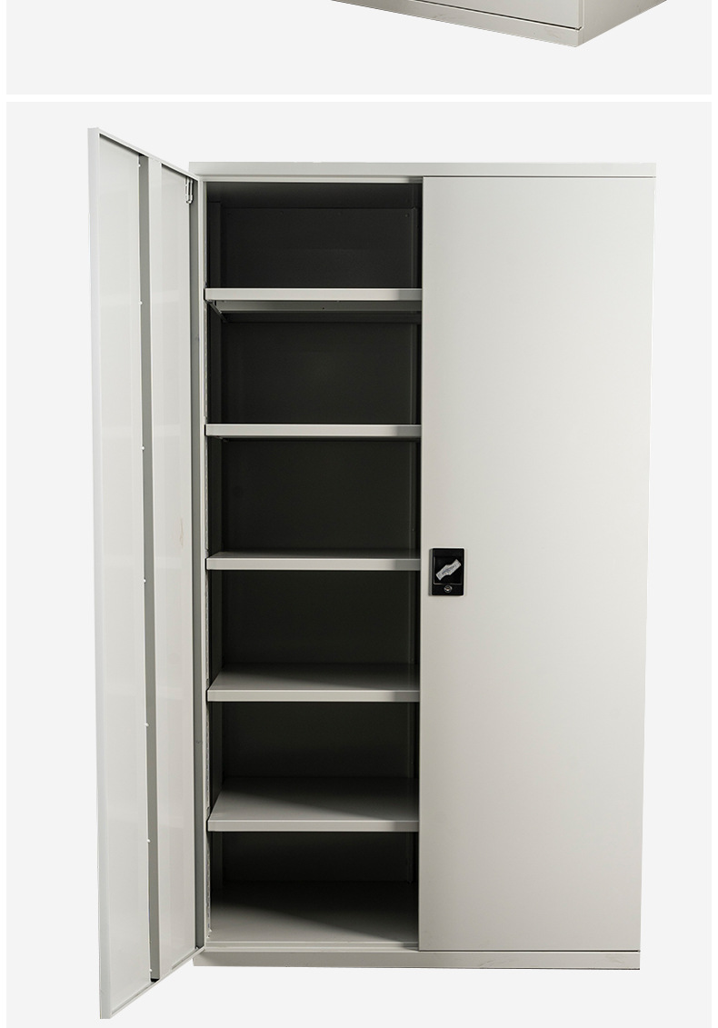 置物柜--双开门置物柜工业金属储物柜双开门层板置物柜支持定制