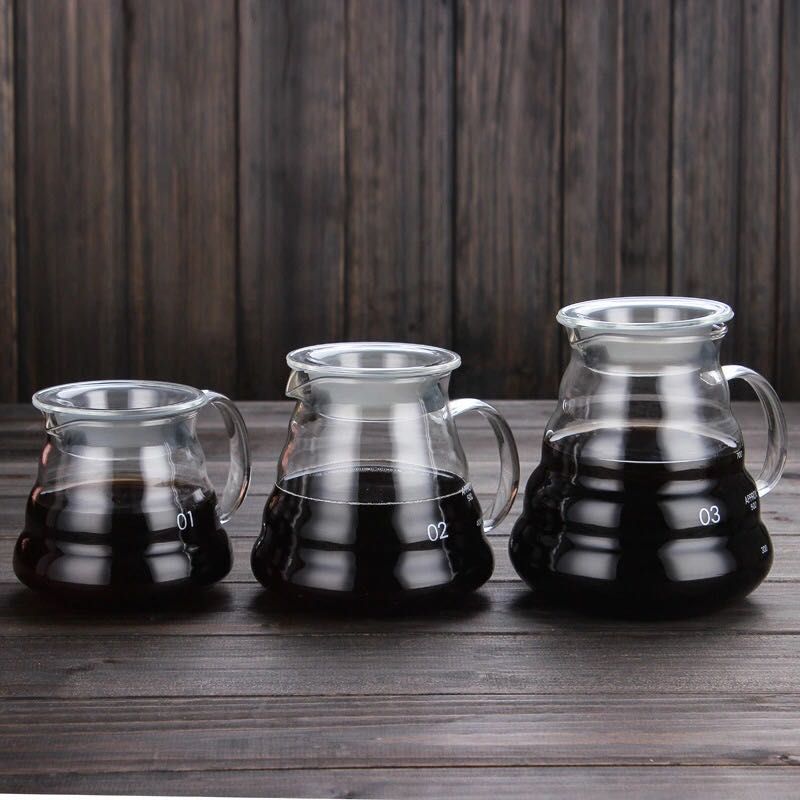 咖啡器具 家用咖啡壶滴漏式玻璃云朵壶分享壶玻璃滤杯 手冲创意壶