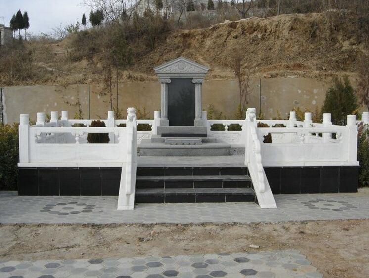 修建祖坟墓碑加工定做农村家族墓碑汉白玉龙凤碑中国黑组合墓碑