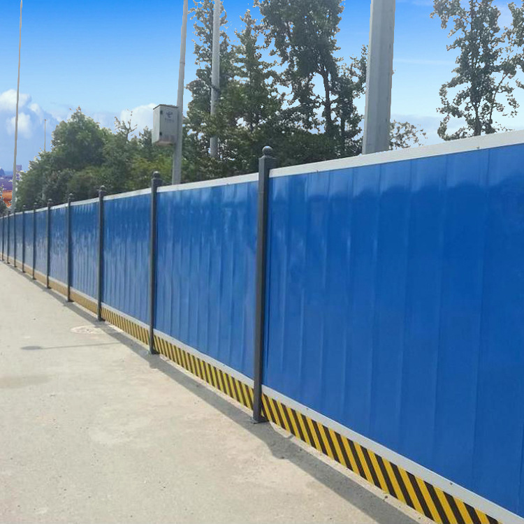 厂家批发建筑彩钢瓦围挡铁皮围栏 市政工程彩钢板围挡防护隔离板