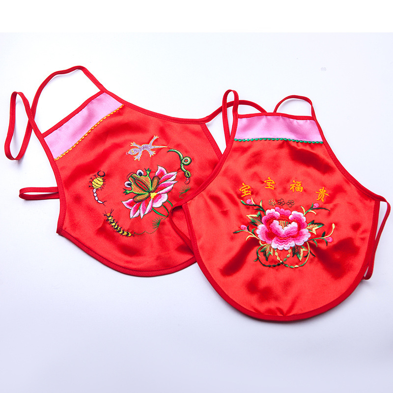 夏季新款婴儿民俗绣花肚兜新生儿男女宝宝护肚围四季薄款