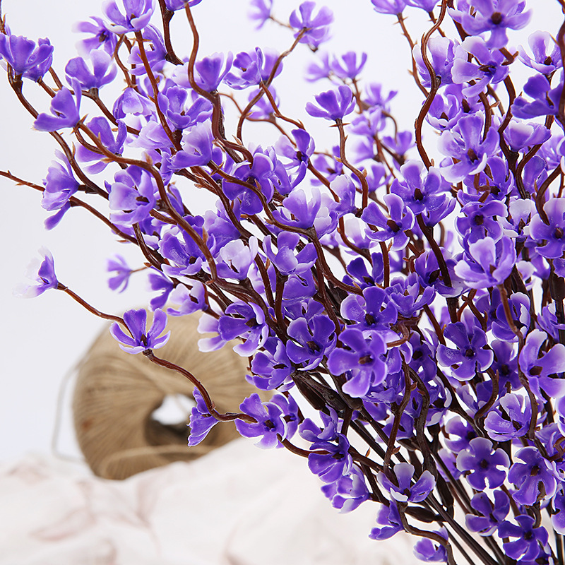 仿真花仿真飘雪梅 仿真绢花桃花家居装饰 盆栽花腊梅拍摄道具批发