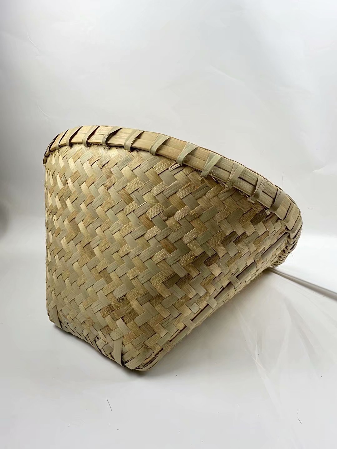 竹编撮箕开口簸箕青皮制作铲粮食搬运晾晒舞台收纳篮晾晒沥水竹篮