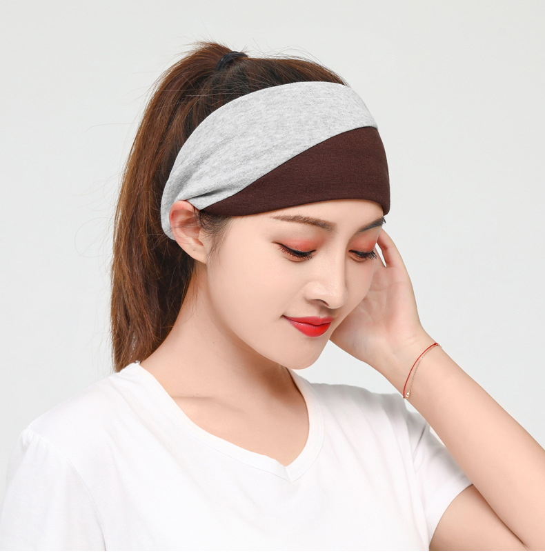 20新款撞色洗脸发带化妆运动束发带时尚月子头巾