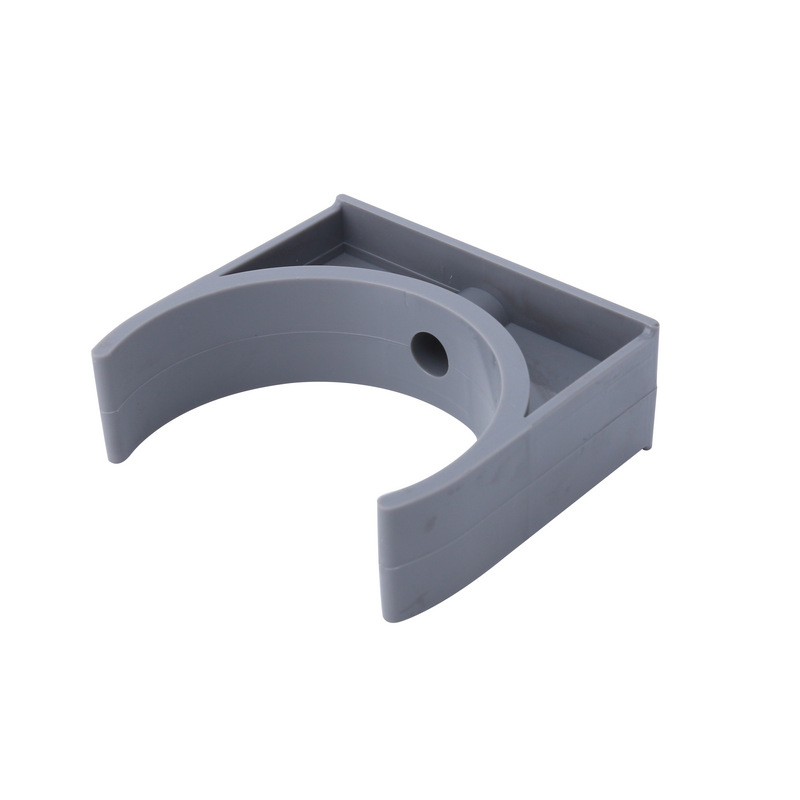 国标管道固定卡箍 深灰色upvc塑料管夹管卡塑胶u型卡