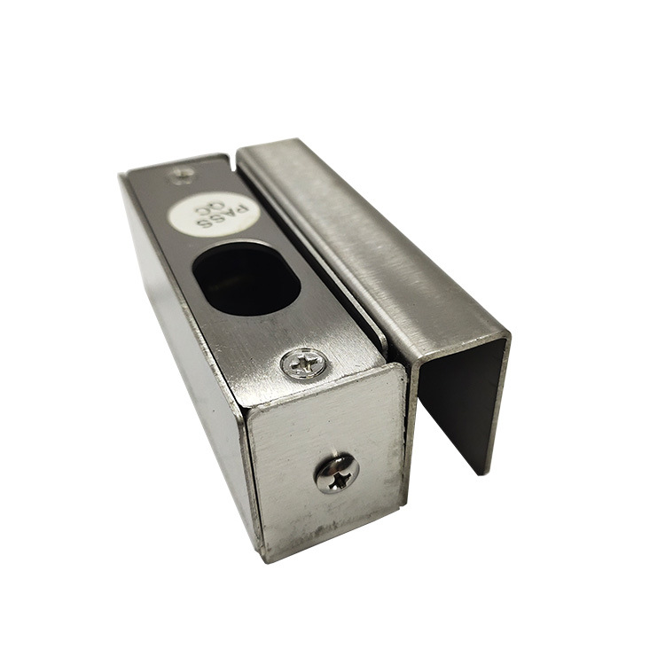 下无框玻璃门电插锁 铝门禁电插锁配件 u型无框下门夹 防水磁力锁