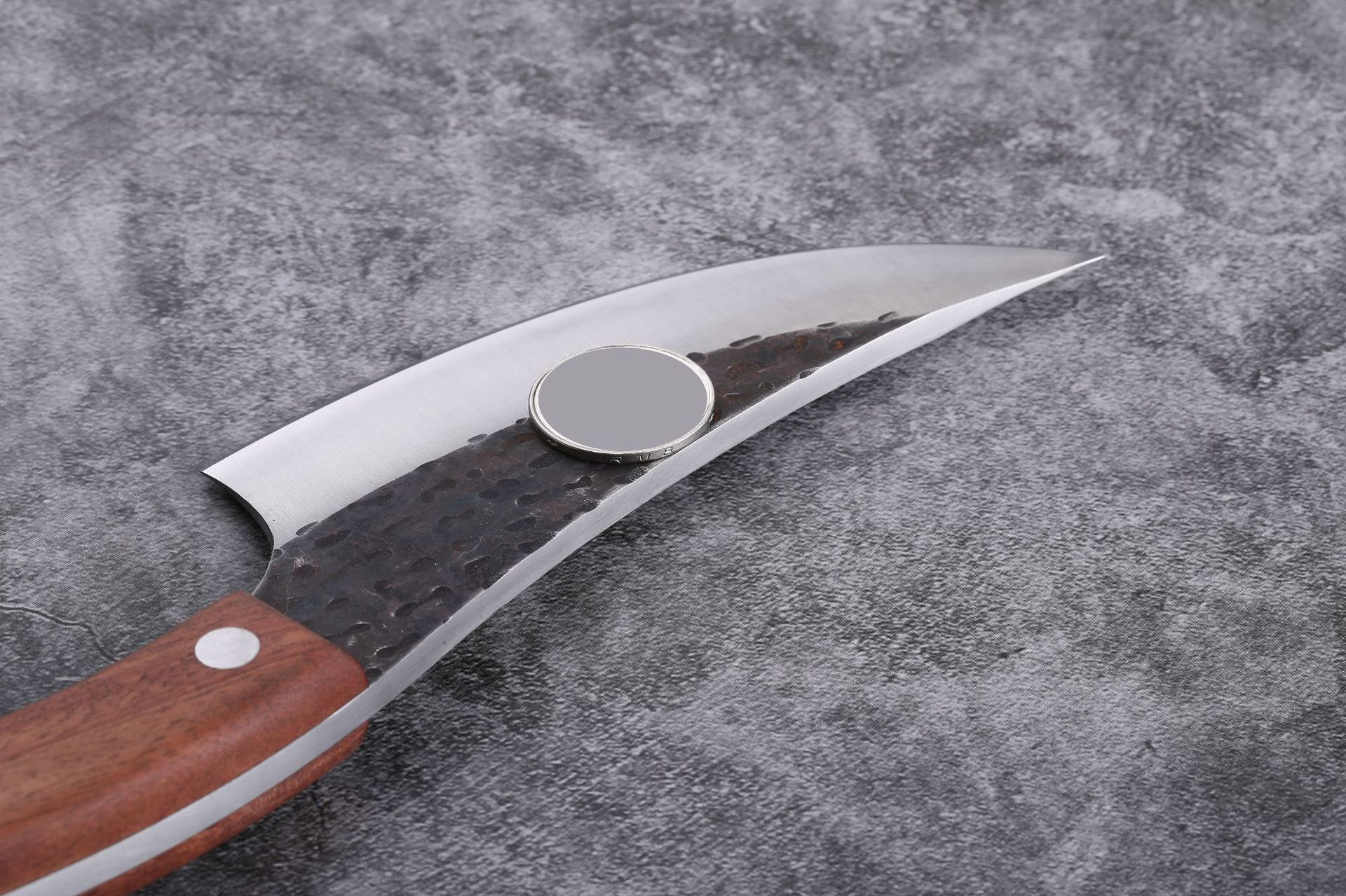 锻打锤纹高碳钢小弯刀剔骨刀小菜刀家用户外开片杀鱼分割肉商用刀