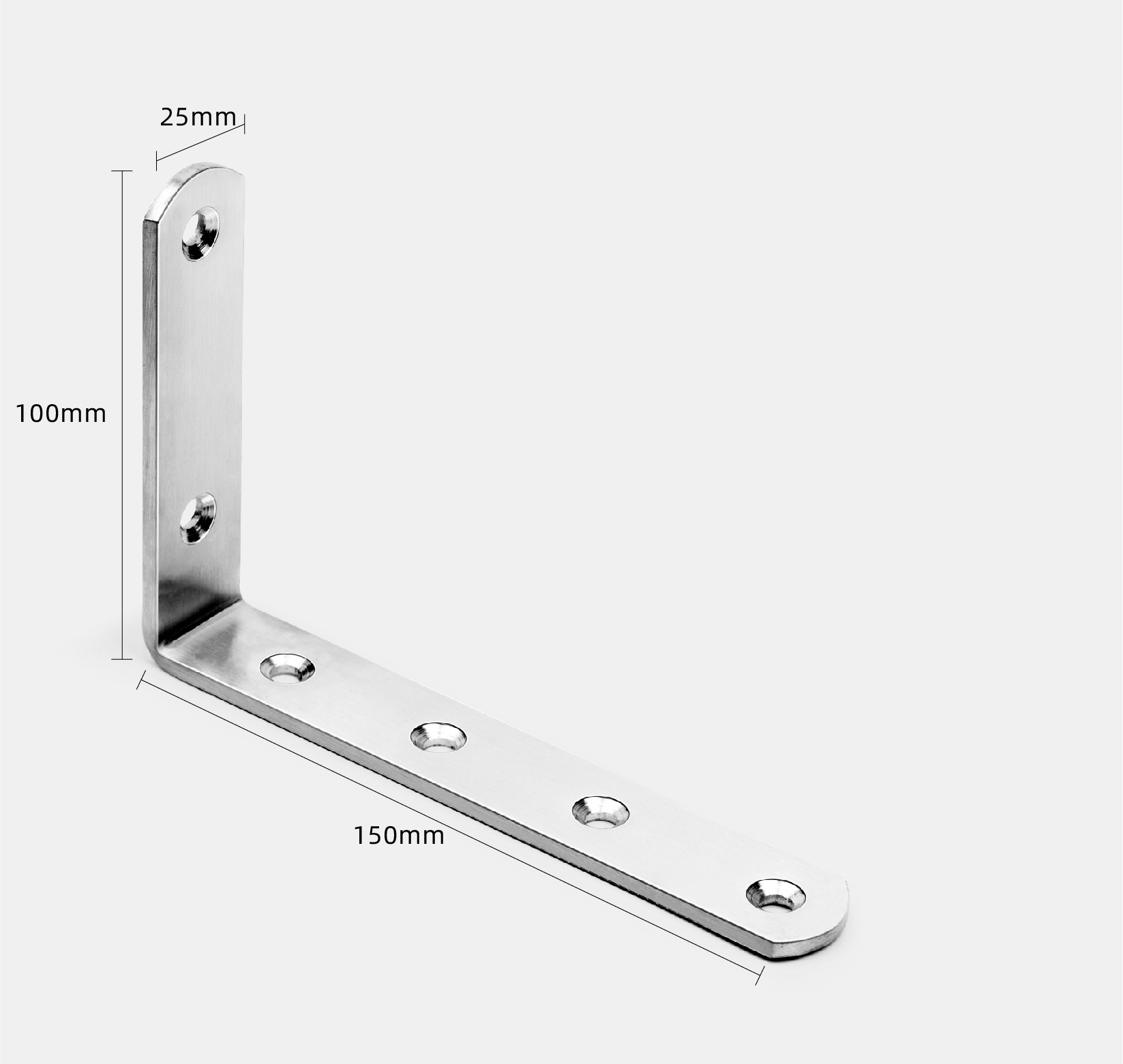 雅宝利加厚不锈钢角码层板托层板连接件l型直角支架90度厂家