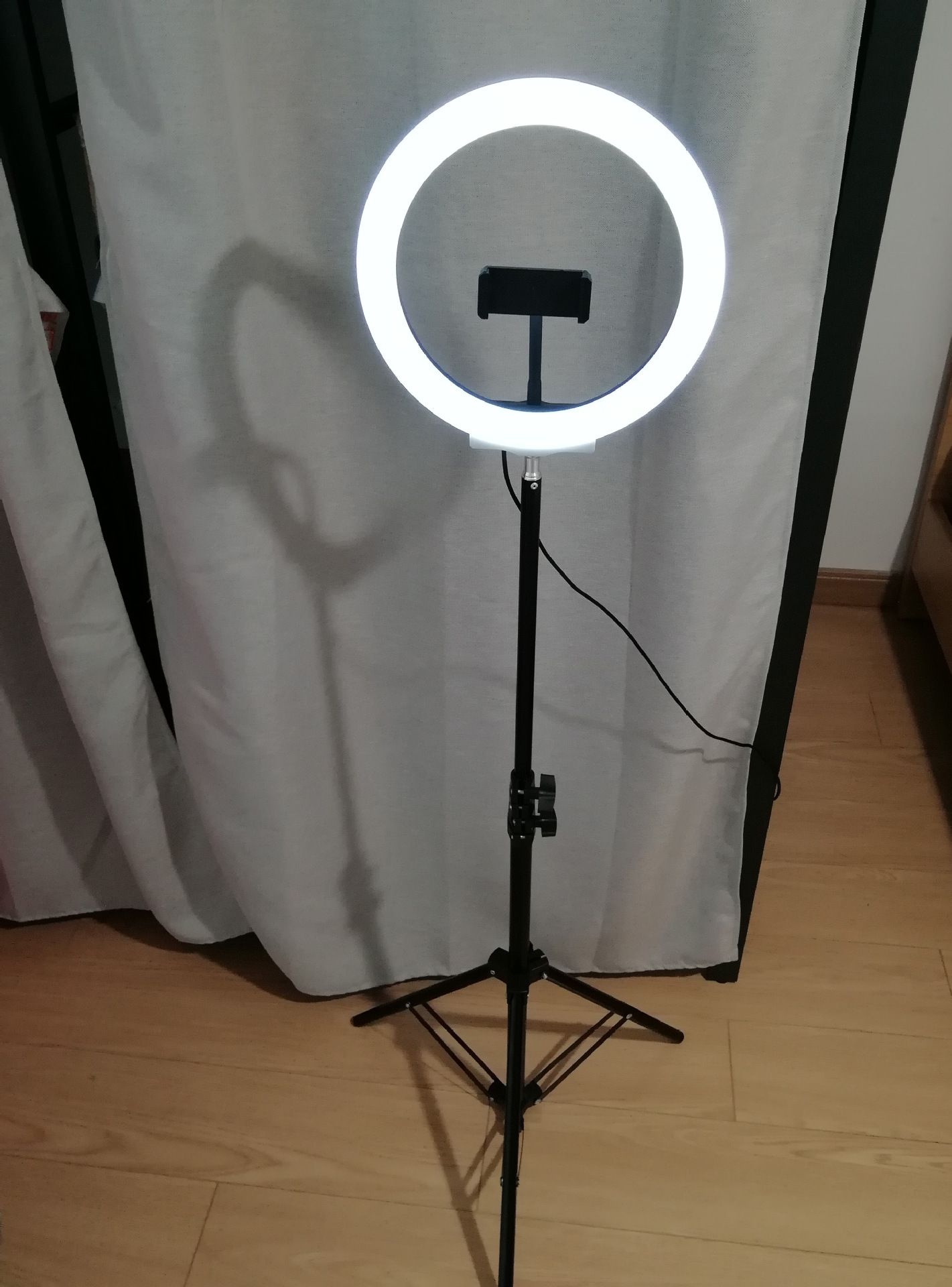 直播打光灯网红主播美颜灯手机支架补光灯30cm160led环形补光灯