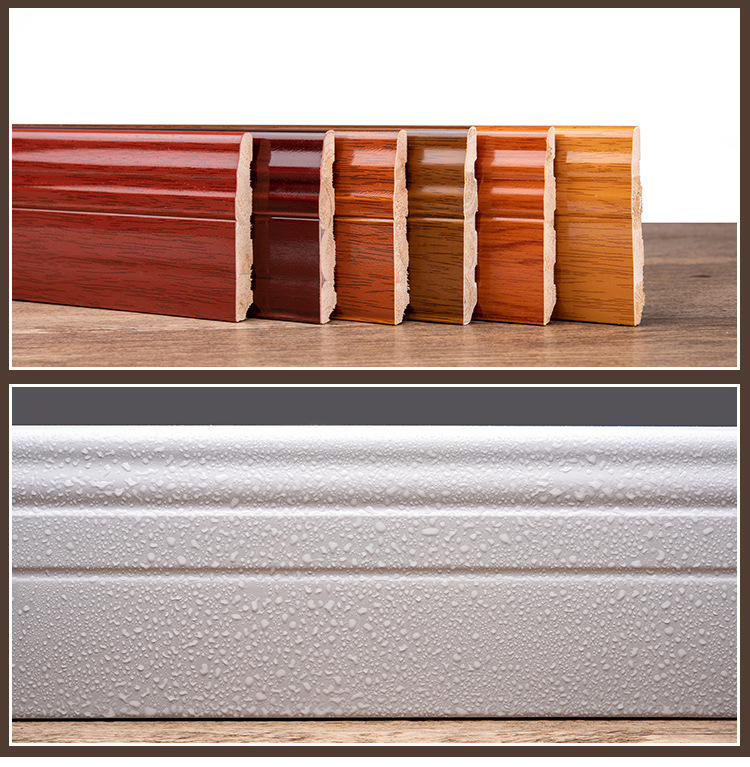 2020新款柳桉木工家装白黑色平面实木地板地角线地脚线踢脚线板