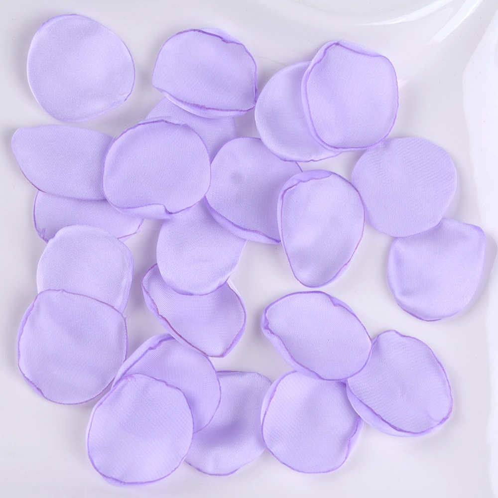 仿真丝绸玫瑰花瓣 烧边花瓣 婚礼发光奶油散花片 派对摆饰diy礼品