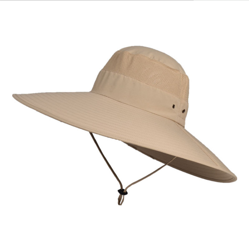 9020 Summer Sun Hat Men's Waterproof Bucket Hat Outdoor Sports Sun Protection Sun Hat Super Large Brim Alpine Cap