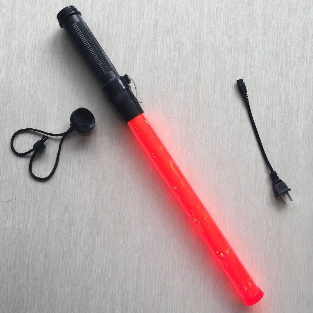 交通指挥棒led可充电多功能爆闪信号棒消防指挥棒指挥棒红蓝警示