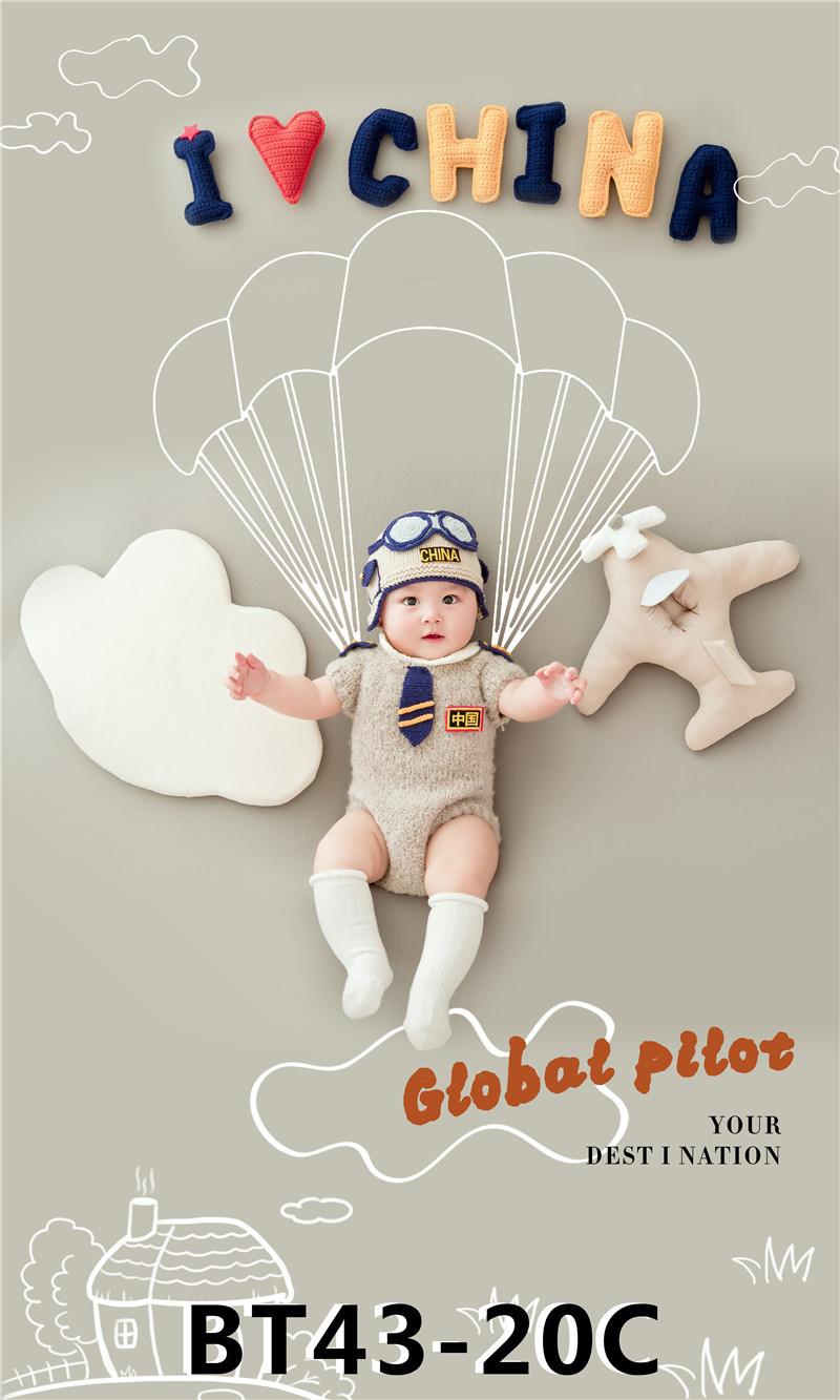 儿童影楼新生儿宝宝主题服装道具拍照摄影百天百日照创意diy衣服