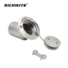 RICHWITS 不锈钢316加油口 游艇油箱体 弯水舱盖 污水口注油口