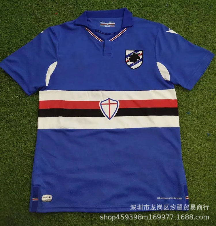 意甲20-21桑普多利亚球衣主客场二客27号夸利亚雷拉男短袖足球服