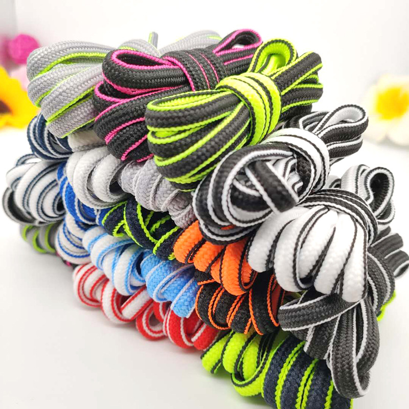 025 kg鞋带名称:半圆双色鞋带鞋带材质:涤纶带子鞋带属性:扁平宽度0.