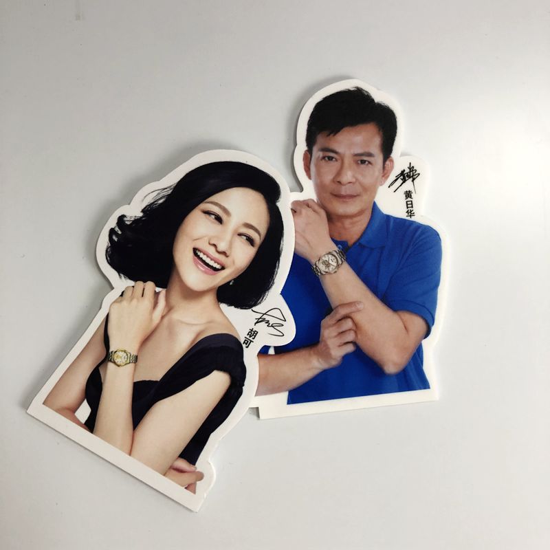 深圳沙井亚克力明星广告牌uv打印 有机玻璃模型展示牌定做