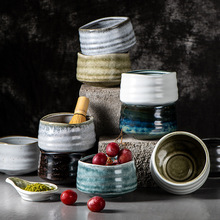 日式抹茶碗 家用陶瓷米饭碗面碗沙拉碗 创意多肉花盆花器出口日本